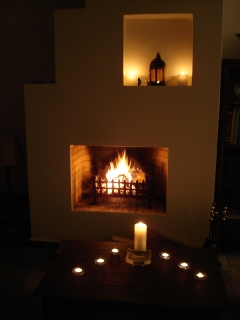 Fireplace by Candlelight